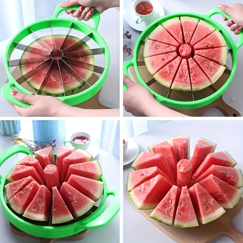 Stainless Steel Watermelon Slicer Cutter Fruit Divider Kitchen Gadget
