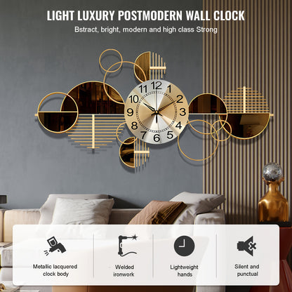 1pc Wall Clock, Metal Irregular Shape, Silent Clock No Ticking, Arched Crown Design, for Living Room Bedroom Decor, 31 X 17 Inch