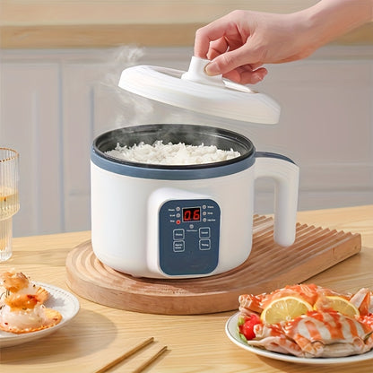 Electric Hot Pot 1.7L Multifunctional | 6 Cooking Modes Steam & Cook Non-Stick Mini Electric Cooker with Overheat & Dry Protection for 1-2 People – Rice, Soup, Noodles & More, Single & Double Layer