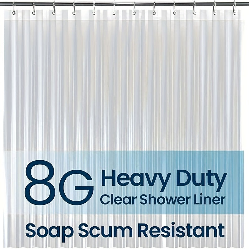 Bathroom Shower Curtain Plastic Shower Curtain Premium PEVA With Rust Proof Grommets Clear 8G Bathroom Accessories 72x72.