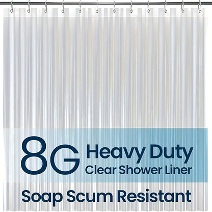 Bathroom Shower Curtain Plastic Shower Curtain Premium PEVA With Rust Proof Grommets Clear 8G Bathroom Accessories 72x72.