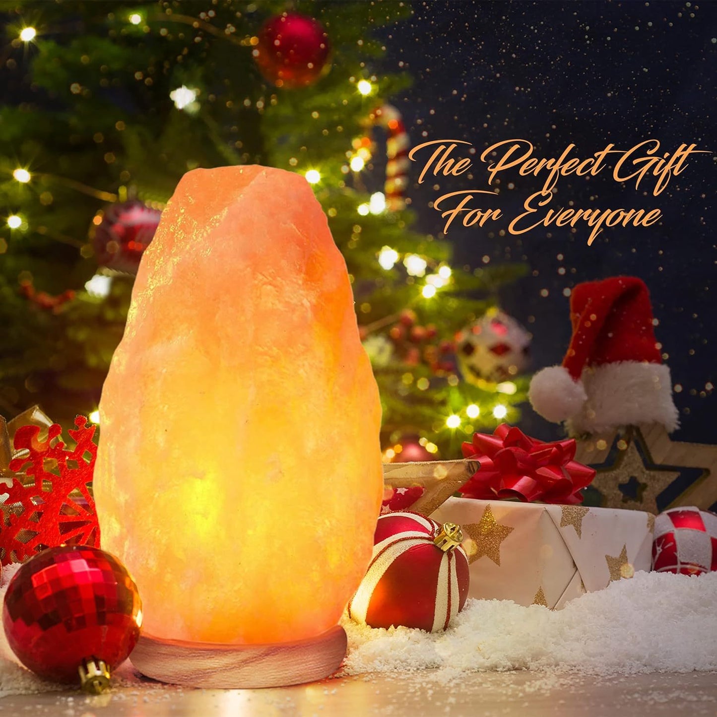 2 Pc Himalayan Glow Pink Salt Lamps, 4-7 lbs Natural Crystals with Neem Wood Base & USB Dimmer Switch, Warm Soothing Bedroom Glow for Relaxation & Home Décor