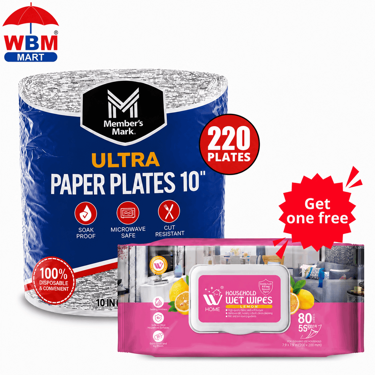 154/220 - Premium Paper Plates, 10 Inch Microwave-Safe, Cut Resistant, Soak-Proof, Sturdy Disposable Plates For Everyday Breakfast, Lunch, & Dinner Meals, Kitchen Decor, Kitchen Accessories, Wedding, Camping, Independence Day, Daily, Household ItemsUltra,