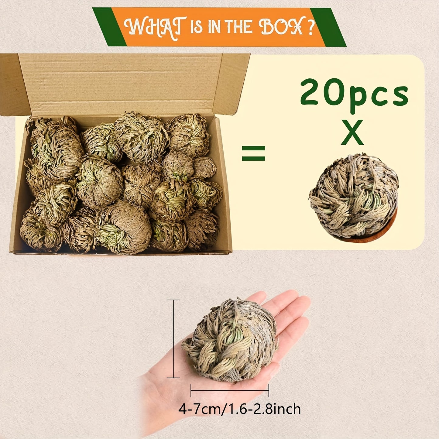 20pcs/box Rose Of Jericho, Selaginella Lepidophylla, Dried Rose, Sacred Rose I Doradilla Plant, Dried Plants - Dried Fern Like Scale Leaf Prayer Plants - For Spiritual Purification, Home Decor, Spiritual Cleansing, Luck, And Prosperity - Gift for Spiritua