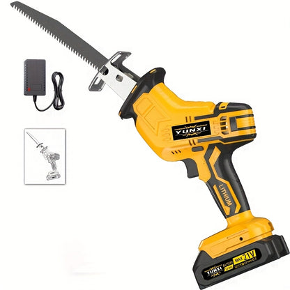 Newly Upgraded Electric Reciprocating Saw, Cordless Design, Optional Large Capacity Battery And Charger, Equipped with Safety Lock Buckle, with Safety Protection Function, Special Tool Discounts, Men's Holiday Gifts