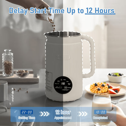 Nut Milk Maker Machine, Multi-Functional Automatic Blender with One-Touch Operation, Perfect for Homemade Almond, Oat, Plant-Based, Soy, And Coconut Milk, High Capacity Countertop Blender