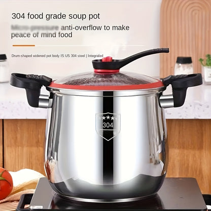 304 Stainless Steel Multipurpose Cooker, Food-Grade Non-Stick Stew Pot, Large Capacity, Compatible with Induction And Gas Stove