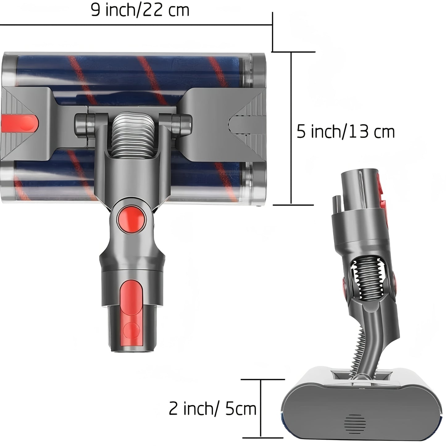 Replacement Brush Head for Vacuum Cleaners, Compatible with V7, V8, V10, V11, And V15 Series, Featuring a Double Roller Design for