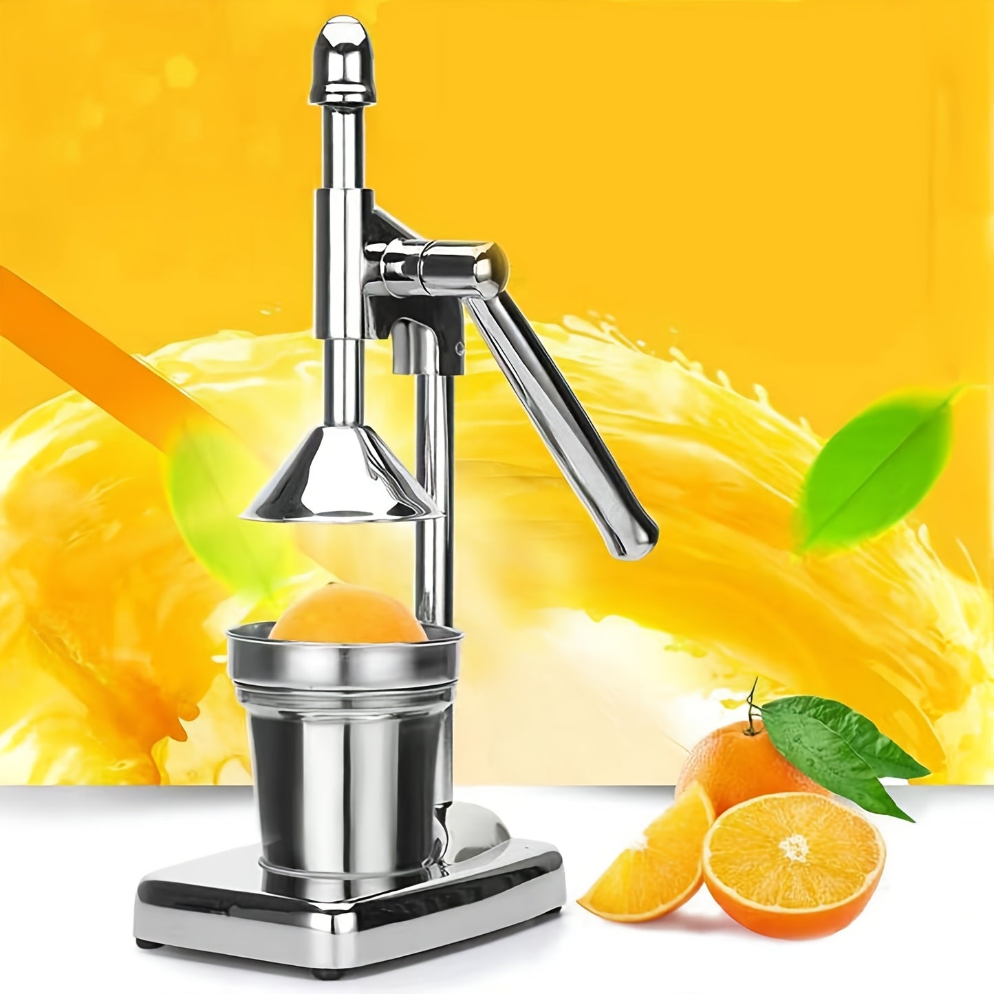 Durable Manual Hand Press Orange Juicer Lemon Juice Fruit Squeezer Extractor, Heavy-Duty, Easy-To-Clean, Professional Citrus Juicer - Durable Stainless Steel Lemon Squeezer - Sturdy Manual Citrus Press