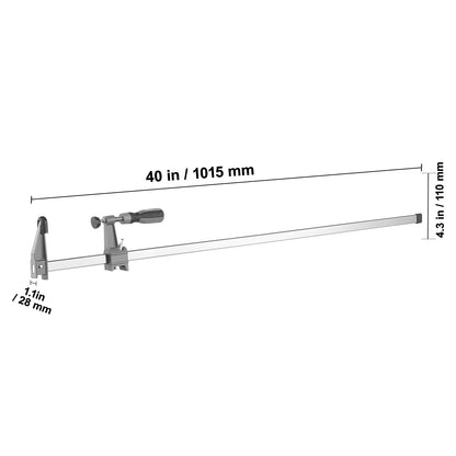 VEVOR Bar Clamps for Woodworking, 2-Pack 36" Clamp/Spreader, Quick-Change F Clamp with 600 lbs Load Limit, 2.5" Throat Depth, Cast Iron and Carbon Steel, Wood Clamps for Woodworking Metal Working