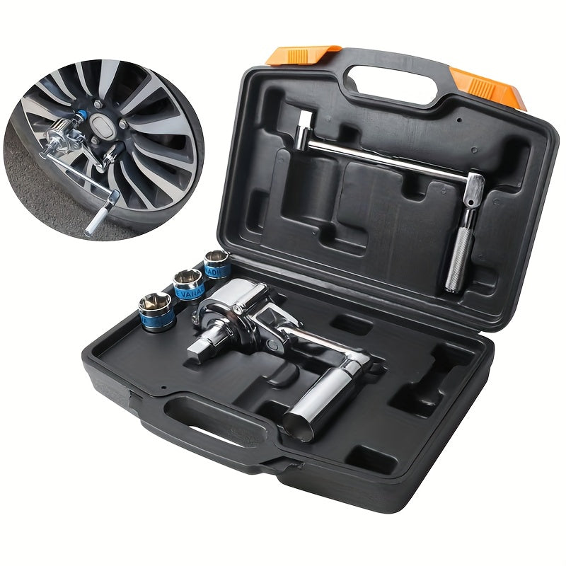 Torque Multiplier Wrench Set 1:16 400NM Lug Nut Remover – 1/2 Drive Labor-Saving Tire Changing Kit with 17mm 19mm 21mm Sockets, Lug Nut Removal Tool for Most Vehicles