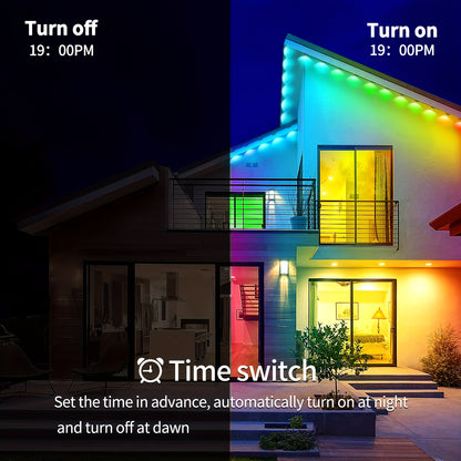 400ft Permanent Outdoor Light, RGB Eave Light, DIY Scene Mode IP67 Waterproof Outdoor Eave Lighting, Outdoor Decoration, Garden Decoration, Party Outdoor Light