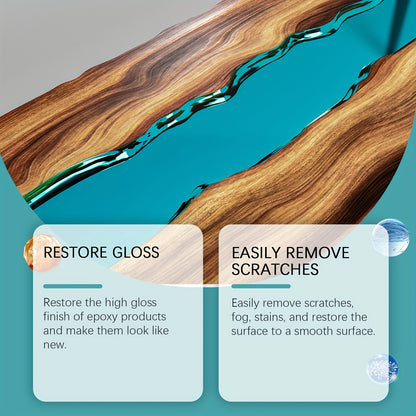 Epoxy Resin Polish + Cleaner - Effortlessly Removes Scratches And Stains, Polishes Surfaces, And Restores High Gloss to Epoxy Products.