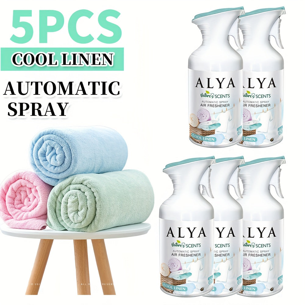 2/5pcs (8.45oz Each) Fragrances Aromatherapy Air Freshener Spray, 6 Scents - Lavender, Cool Linen, Magnolia, Mixed Berries, Ocean And Vanilla, Multi-Purpose Odor-Fighting Room Spray, Ideal for Car, Office, Home, Bathroom, Fabric, Closet Fresh Scent
