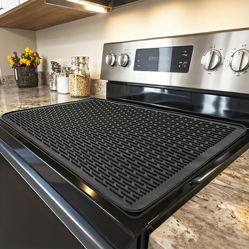 Silicone Covers for Electric Stoves - 28 X 20 Ceramic Stove Protector, Heat-Resistant Glass Cooktop Cover, And Dish Drying Mats for The Kitchen.