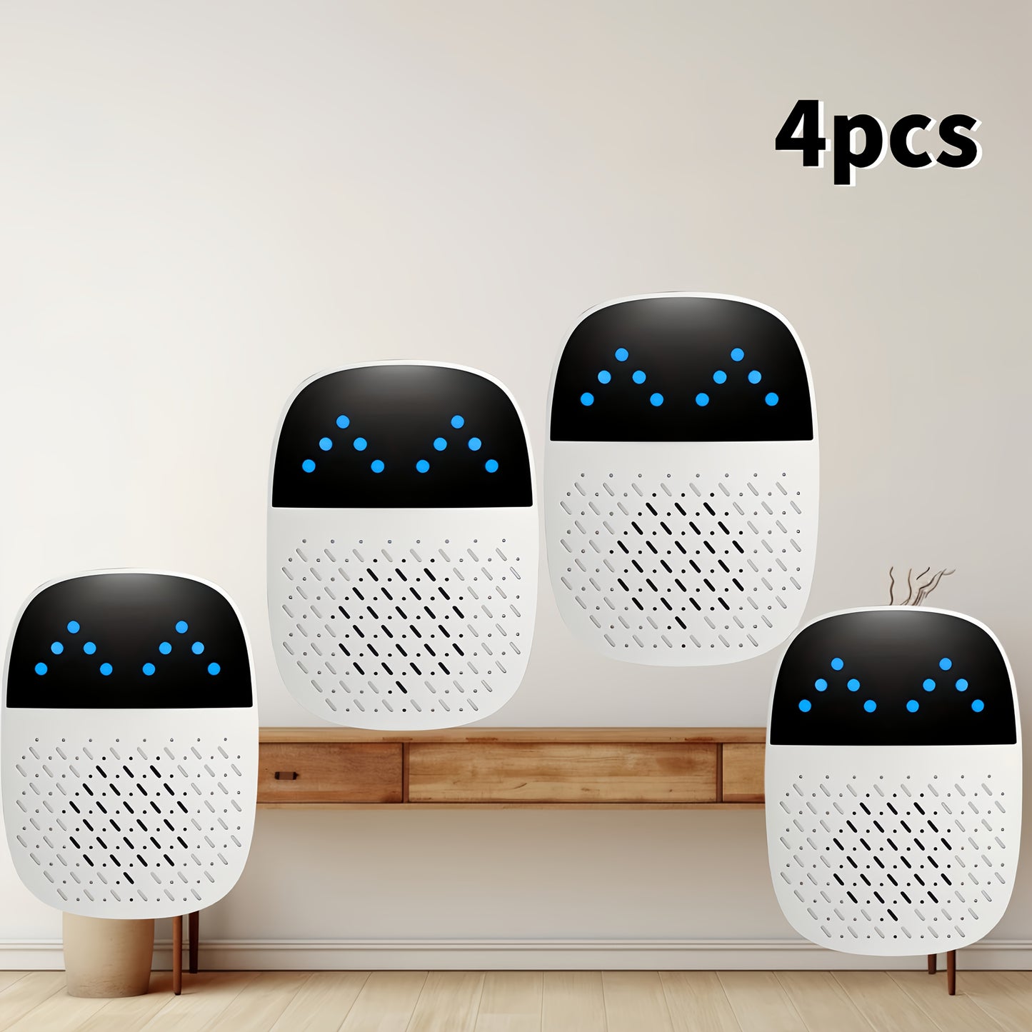 4pcs Dual-Mode Ultrasonic Insect Repellent Plug-In Indoor Mouse Repellent Harmless Home Mouse Repellent Repels Spiders Flies Ants Mice Roaches Wide Coverage - Suitable for Apartments, Dormitories And Household Necessities