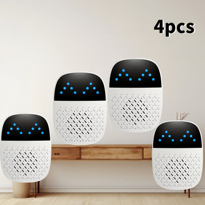 4pcs Dual-Mode Ultrasonic Insect Repellent Plug-In Indoor Mouse Repellent Harmless Home Mouse Repellent Repels Spiders Flies Ants Mice Roaches Wide Coverage - Suitable for Apartments, Dormitories And Household Necessities