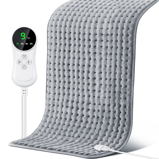 Electric Heating Pad 17"x33" Fast Heating Lap Blanket - 9 Adjustable Heat Settings, Automatic Shutoff Timer, Soft & Cozy, Machine Washable, Portable Desk Lap Warmer for Office Home Winter Use