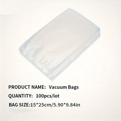 100 Food Storage Bags, Micro Perforated Bag Containers For Fruits, Meat, Seafood, Refrigerator Containers, Food Containers, Packaging Bags, Vacuum