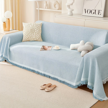 Tassel Sofa Throw Cover, Scratch-Resistant Sofa Cover, Multifunctional Breathable Sofa Slipcovers, Easy And Fashionable Couch Covers, Settee Cover for All Seasons