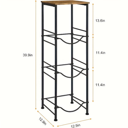 5 Gallon Water Bottle Jug Holder 3-Tier Water Bottle Holder Organizer With Top Shelf, Heavy Duty Water Dispenser Stand Rack For Kitchen Living Room Office, Brown, White, Black