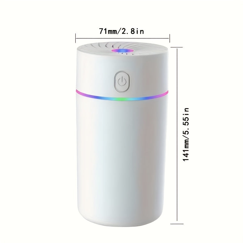 USB Humidifier, Intelligent Car Aromatherapy Humidifier, Cold Fog Desktop Humidifier, Featuring Cold Mist And Night Lighting Functions. Nano Fine Mist Moisturizing And Facial Steaming Device, Continuous/intermittent Atomization, Portable Cold Mist