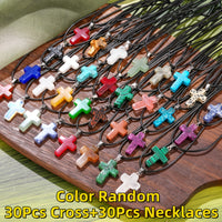30Pcs Cross+30Pcs Necklaces