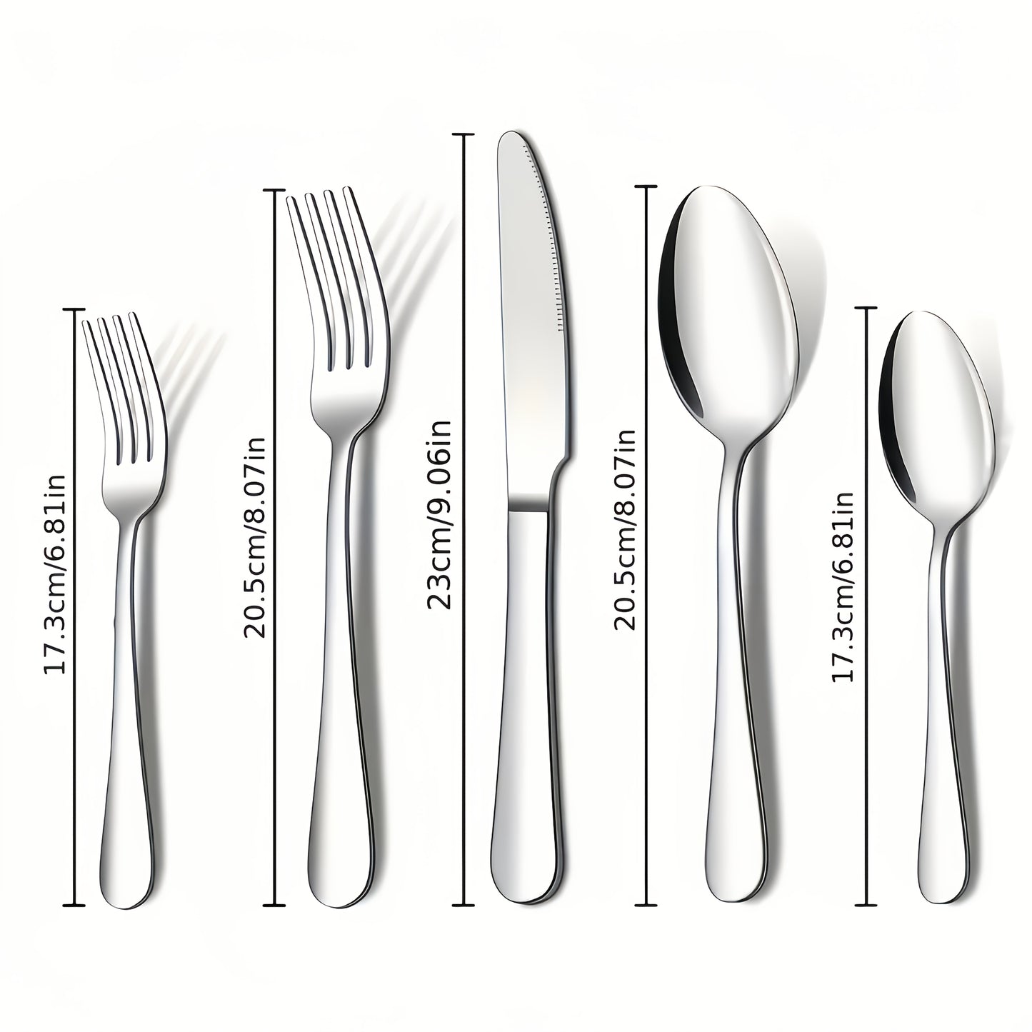 60/20pcs Stainless Steel Silverware Set - Heavy Duty Commercial Silverware for Restaurants, Weddings & Home | Dishwasher Safe, Rust-Proof, Non-Toxic | Bulk Kitchen Tableware with Gift Box The Best Gifts for Thanksgiving And Christmas