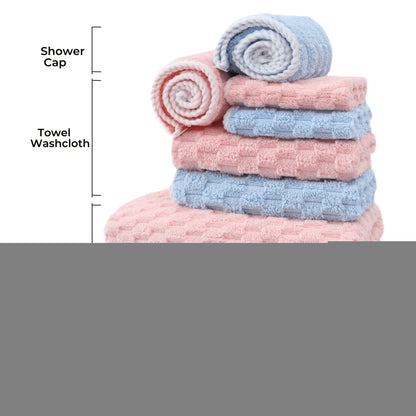 4-Pack Waffle Weave Ultra-Soft Bath Towels, Super Absorbent Quick-Dry Microfiber Towels for Adults, Quick-Drying Textured Towels, Soft Spa and Gym Travel Towels, Durable Material, Suitable for Daily Use - 80%, 20% Polyamide