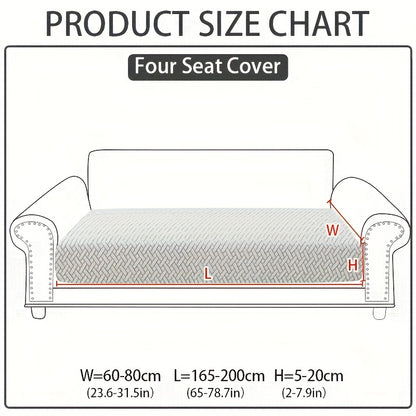 1pc of Wear-Resistant And Non-Slip Sofa Cover, Elastic Stretch L-Shaped Furniture Protector, Suitable for 3/2/1/4 Seat And Sectional Sofas, Made of Polyester Jacquard Fabric, Machine Washable, Ideal for Living Room, Bedroom
