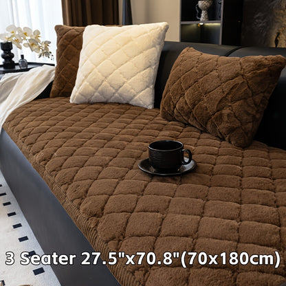 One Thickened Faux Rabbit Sofa Cover Or One Cushion Cover. Pet-Friendly, Machine Washable, Non-Slip, And Warm. Suitable for Bedrooms, Offices, Living Rooms, And Other Home Décor. Can Also Be Used As a Sofa Cushion