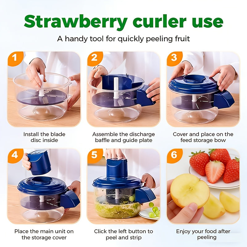 Multifunctional Fruit Peeler, Rapid Peeling, 10-20 Seconds for Quick Peeling, Electric Peeler for Grapes, Garlic And Cherry Tomatoes, Specially Designed for Small Fruits And Vegetables, High-Efficiency Kitchen Electric for Home Cooking