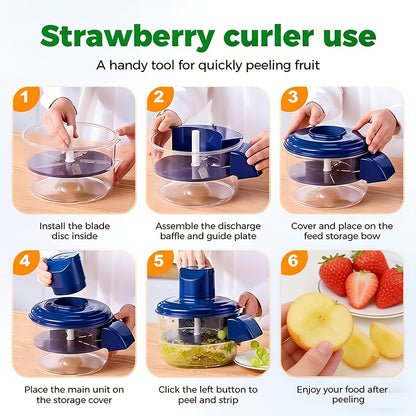 Multifunctional Fruit Peeler, Rapid Peeling, 10-20 Seconds for Quick Peeling, Electric Peeler for Grapes, Garlic And Cherry Tomatoes, Specially Designed for Small Fruits And Vegetables, High-Efficiency Kitchen Electric for Home Cooking