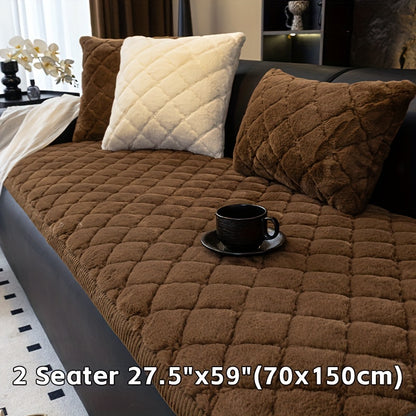 One Thickened Faux Rabbit Sofa Cover Or One Cushion Cover. Pet-Friendly, Machine Washable, Non-Slip, And Warm. Suitable for Bedrooms, Offices, Living Rooms, And Other Home Décor. Can Also Be Used As a Sofa Cushion