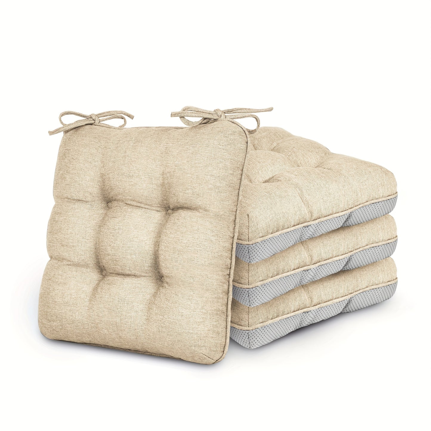 New Year 4/8pcs Memory Foam Chair Cushions, M L Size Available, Outdoor/Indoor Chair Pads for Dining Chairs 4/8 Pack, Seat Cushions for Kitchen, Dining Room, Office, Patio Chair