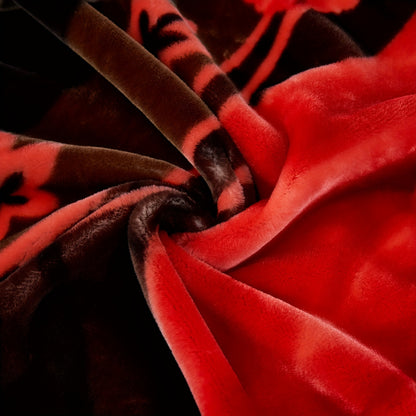 Ultra-Soft Plush Blanket, 1pc, 2 Ply, Reversible, Weighing 5/6LB, Available in Queen And King Sizes, Featuring Vibrant Floral And Animal Designs Suitable for Any Decor And All Seasons