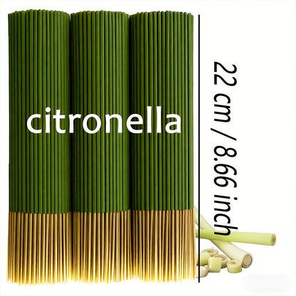 202pcs High-Quality Citronella Incense Sticks, 8.66inch Long, Essential Oil Infused, Aroma Rich & Mellow, Durable Burn, Ideal for Meditation & Yoga