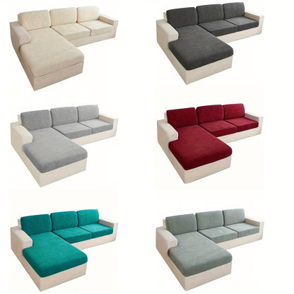 6pcs/Set Sofa Cover, Leaf Jacquard High Elasticity Sofa Cover, Furniture Protective Cover, Concubine-style Sofa Cushion Cover With Elastic Band, Easy To Install, Removable And Easy-to-clean Home Protective Cover, Valentine'S Day Home Decorations