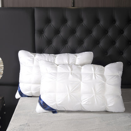 Luxury Hotel Pillows 2PCS, Cool Breathable Pillow Insert, Fluffy Resilient Neck Support, Soft Comfortable Sleeping Pillow, Queen King Size, White Black Navy Pink Gray Brown