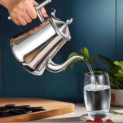 Thickened Stainless Steel Kettle with Filter, Tea Pot, Coffee Pot, Cold Water Pitcher, for Home, Hotel & Restaurant, Induction Cooker Compatible