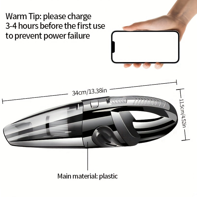 [Christmas Gift] Powerful Suction Portable Wireless Handheld Vacuum Cleaner - Large Capacity, Aluminum Fan Blade Suction Port, USB Rechargeable, Efficient Home And Car Interior Cleaning, Suitable for Car, Home, Office And Other Crevice Cleaning, Christmas