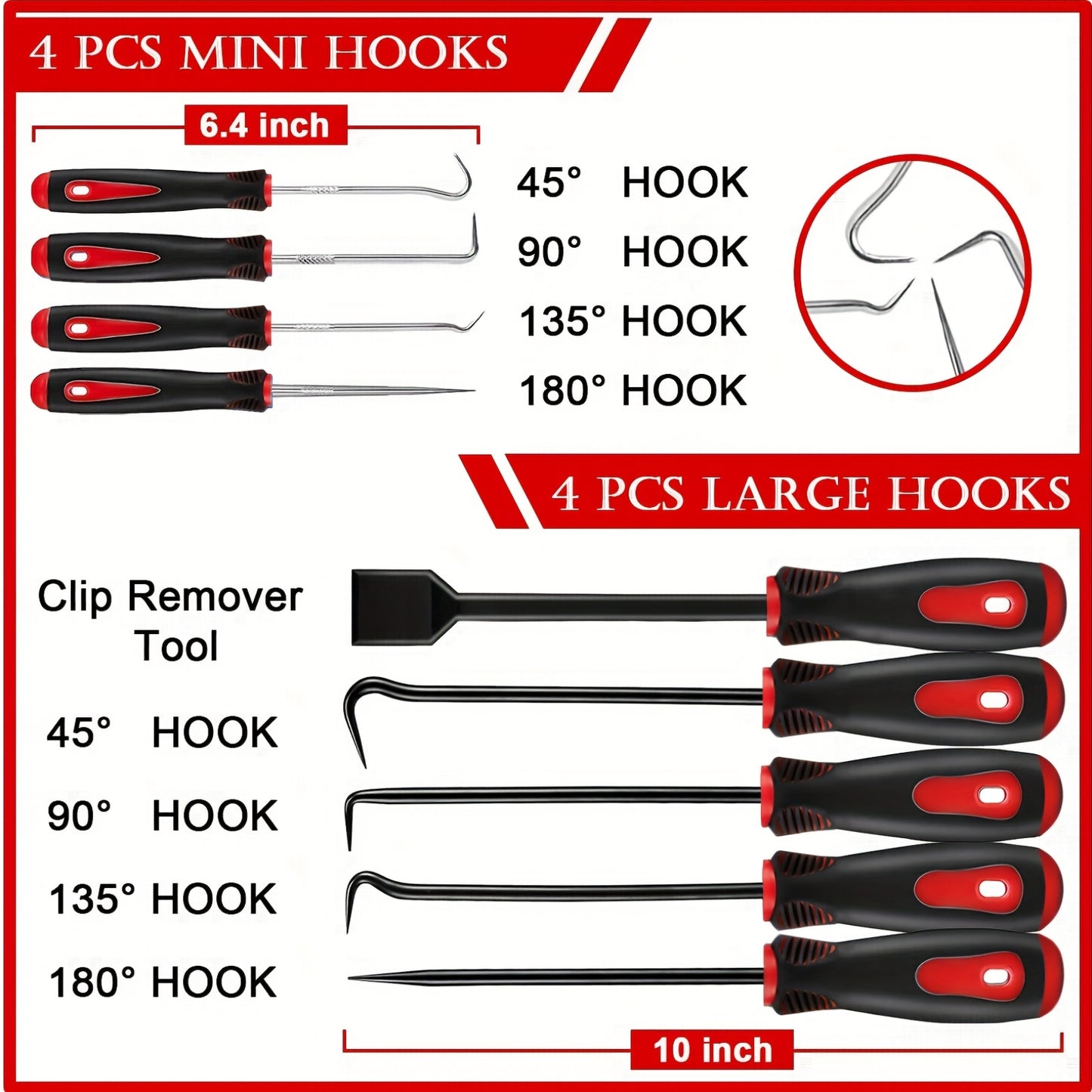 17pcs Hook And Paddle Tool Set, Automotive Trim Removal Kit, Including Fastener Clamps, Rivet Pullers, Magnetic Pickers, Gasket Scrapers, Scratch-free Plastic Prying Tools For Car Maintenance, A Great Choice For Daily Use And Gifting.
