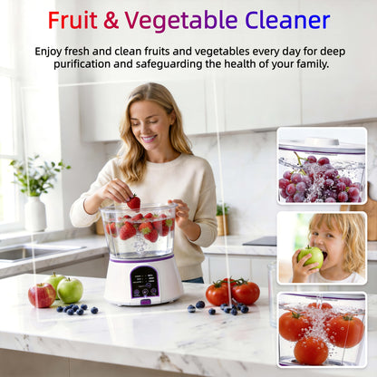 Multifunctional Household Fruit And Vegetable Cleaning Machine, Fruit And Vegetable Cleaner, Vegetable Cleaning Purifier, Fashionable Design, Efficient Cleaning Tool, High-quality Materials, Sturdy And Durable, Home Chef