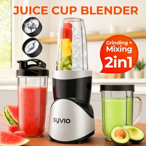 High-Powered Smoothie Juicer, 12pcs Grinding All-in-One Machine, Protein Shake And Smoothie Mixer, Multi-Function Grinder And Blender Combo, Includes A Portable Cup, BPA-Free, Perfect for Fitness Drinks And Summer Juices, Nutritious Recipes