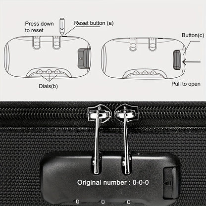 Fireproof Document Organizer Bag with Combination Lock Multi-Compartment Portable File Storage for Home Office Travel Cards Gadgets