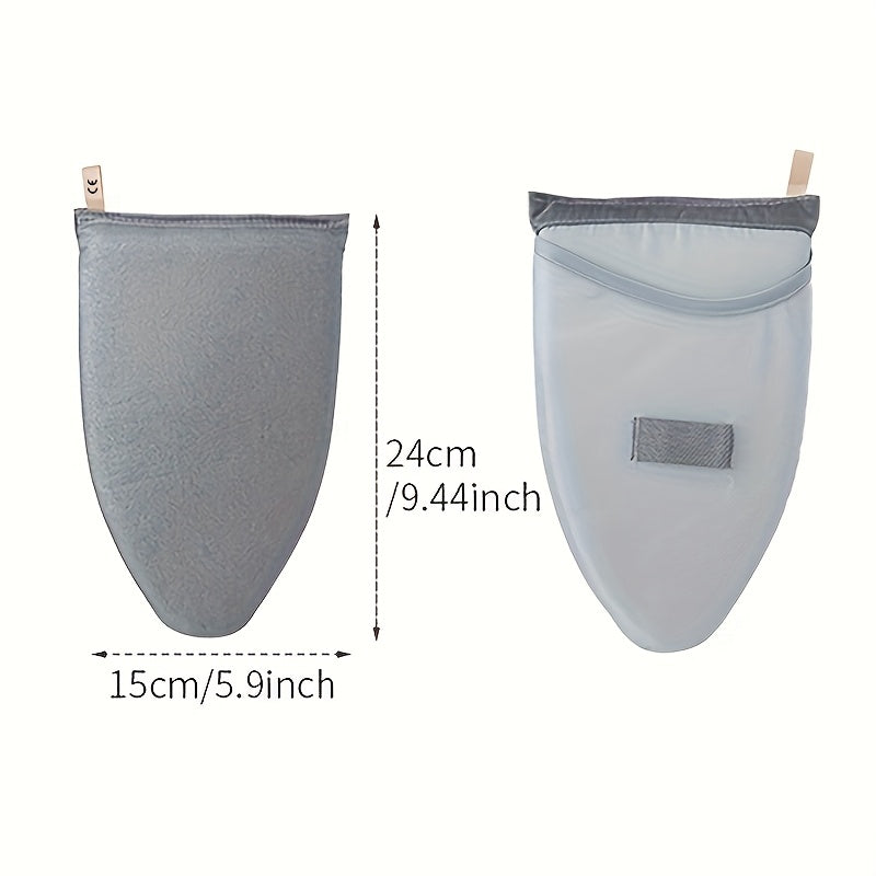 Portable Foldable Ironing Board with Hanging Plate Ironing Gloves Cleaning Rod Sturdy Frame Non-Slip Surface Space-Saving for Travel Apartments Dorms Laundry Rooms Grey