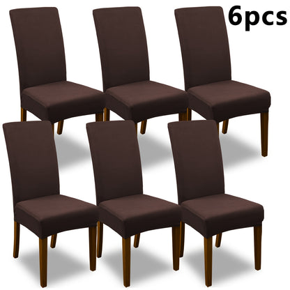 4pcs Set/6pcs Set Milk Elastic Home Kitchen Dining Chair Slipcover, Chair Cover, Furniture Protector For Wedding Office Living Room, Valentine'S Day Gift, Valentine'S Day Decorations