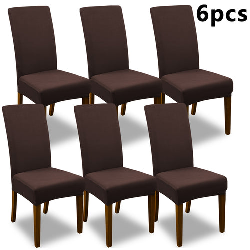 4pcs Set/6pcs Set Milk Elastic Home Kitchen Dining Chair Slipcover, Chair Cover, Furniture Protector For Wedding Office Living Room, Valentine'S Day Gift, Valentine'S Day Decorations
