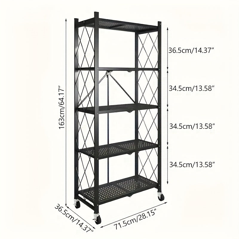 3/4/5 Layers, No Need to Install with Pulleys, Movable Portable Floor Sundries Storage Rack, Flat Outdoor Storage Bins/Cabinets, Same Deck Box, Large Capacity Storage Solution, Camping Balcony, Courtyard Universal, Commercial Wheeled Shelves