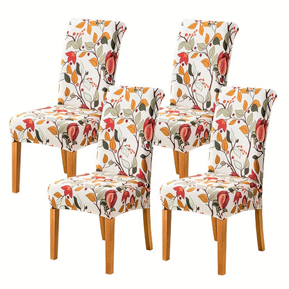Chair Covers Slipcovers Set Of 4 And 6, Spandex Super Fit Stretch Removable Washable Kitchen Parsons Protector for Dining Room, Hotel, Ceremony